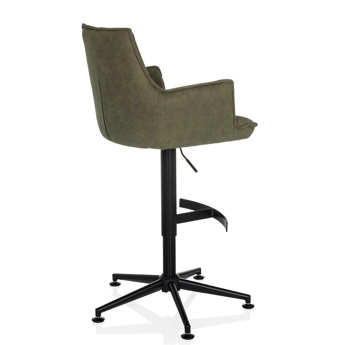 Barhocker Soalo Life High Grün B: 55 Cm - Schwarz/Grün, MODERN, Kunststoff/Textil (55/93/56cm) - MID.YOU