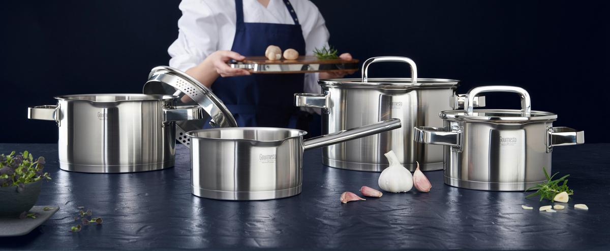 sada hrncov Silver Line, 7-dielna - číra/farba ušľachtilej ocele, Konventionell, kov/sklo - Gourmesto
