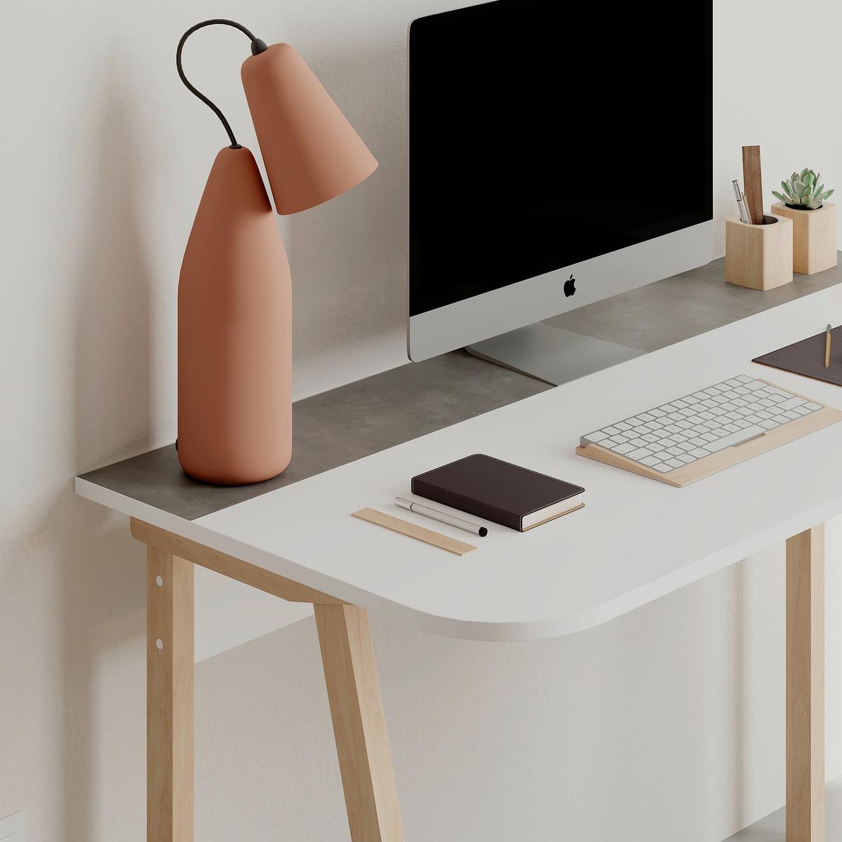 Computertisch Luton Weiß/ Dunkelgrau B: 120 Cm - Eichefarben/Dunkelgrau, Design, Holzwerkstoff (120/60/75cm) - Livetastic