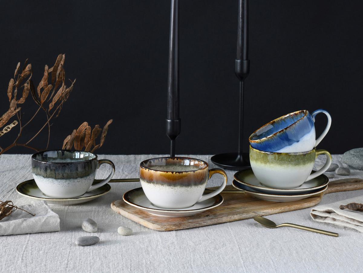 Tassenset Cascade Mix Multicolor L: 30 cm - Multicolor, Basics, Keramik - Creatable