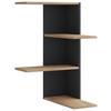 Eckregal Balos Schwarz, Honigeiche B: 45 cm - Honigeiche/Schwarz, LIFESTYLE, Holzwerkstoff (45/77/45cm) - MID.YOU