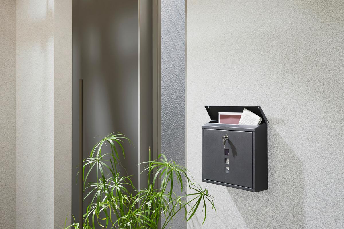 Briefkasten Anthrazit Robert Mit Sichtfenster - Anthrazit, Design, Metall (36/32,8/9,2cm) - Homezone