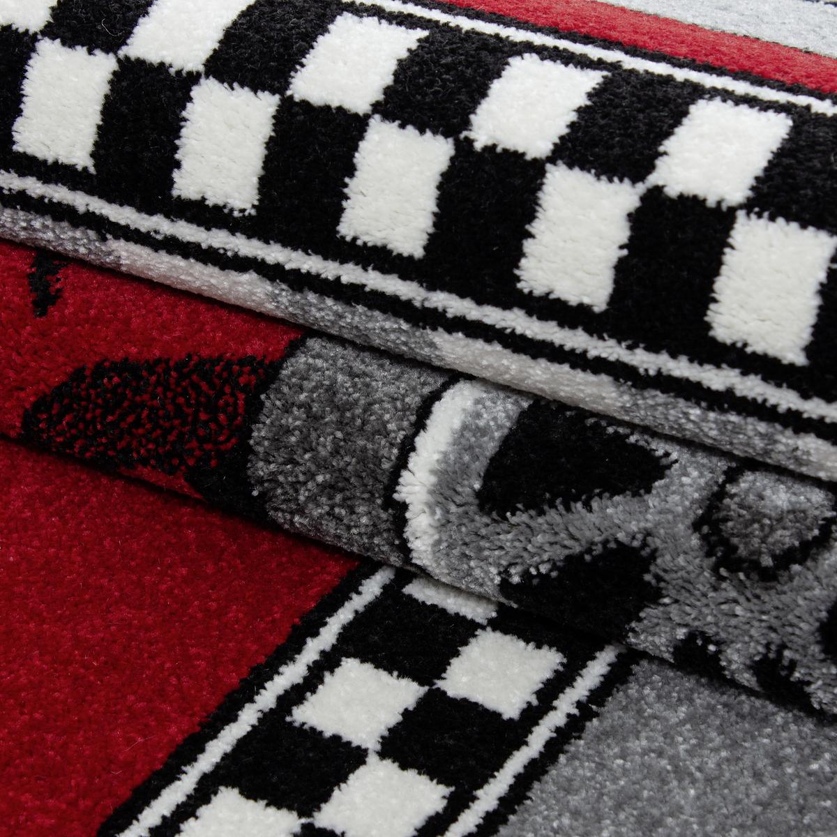 Kinderteppich Fahrzeug Rot Kids 120x170 Cm - Rot, Trend, Textil (120/170cm)