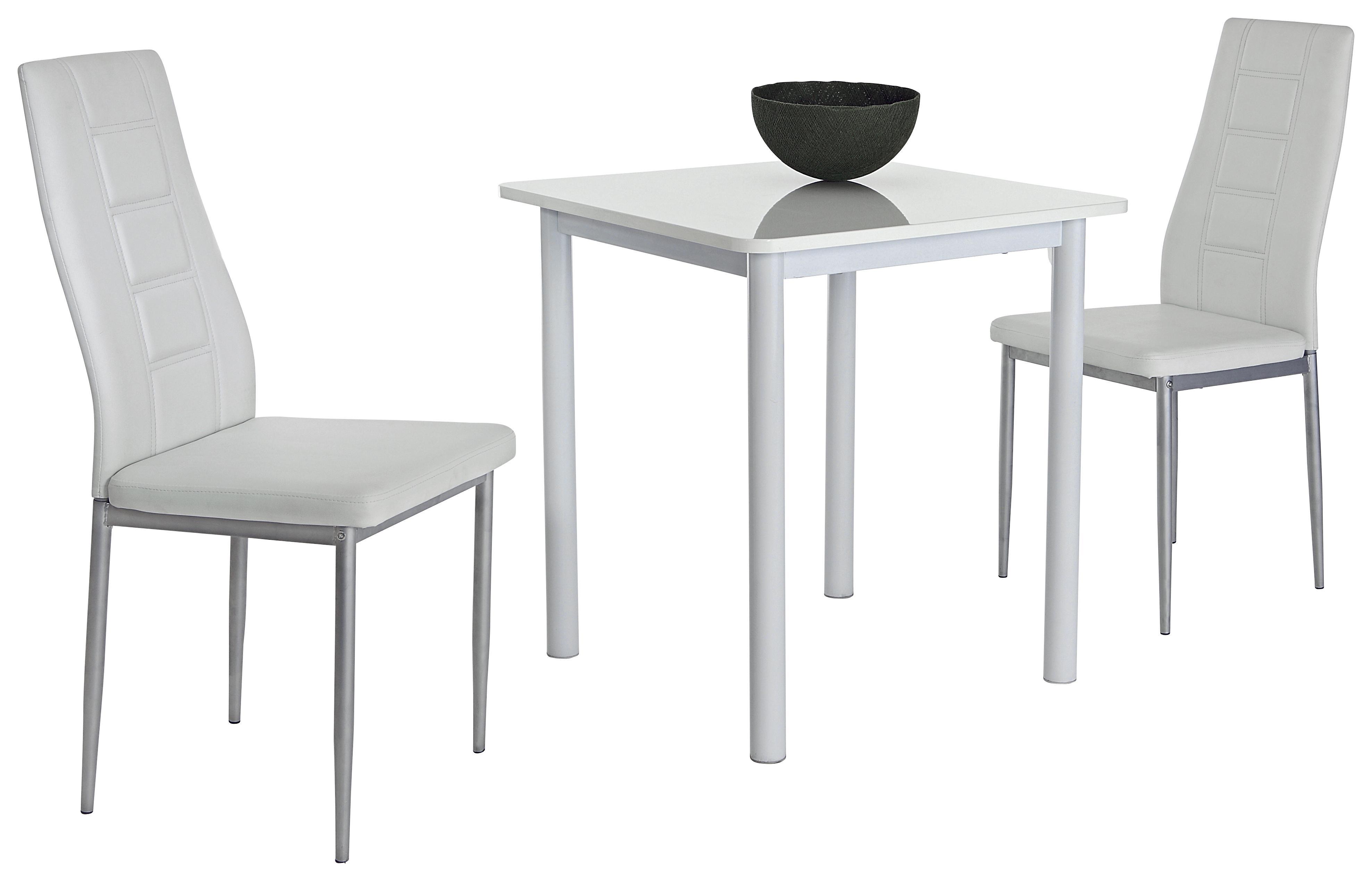 Étkezőgarnitúra Single G - Fehér, modern, Faalapú anyag/Műanyag (70/75/70cm)