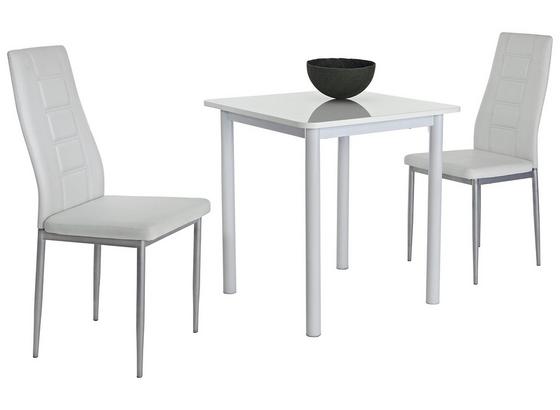 Jídelní Sestava Single G - bílá, Moderní, kov/dřevěný materiál (70/75/70cm) Jídelní Sestava Single G - bílá, Moderní, kov/dřevěný materiál (70/75/70cm)