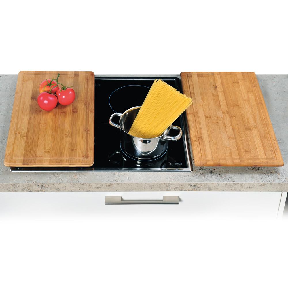 Schneidebrett aus Holz inkl. Saftrille LxBxH: 50x28x4 cm - Naturfarben, Basics, Holz (50/28/4cm) - Kesper