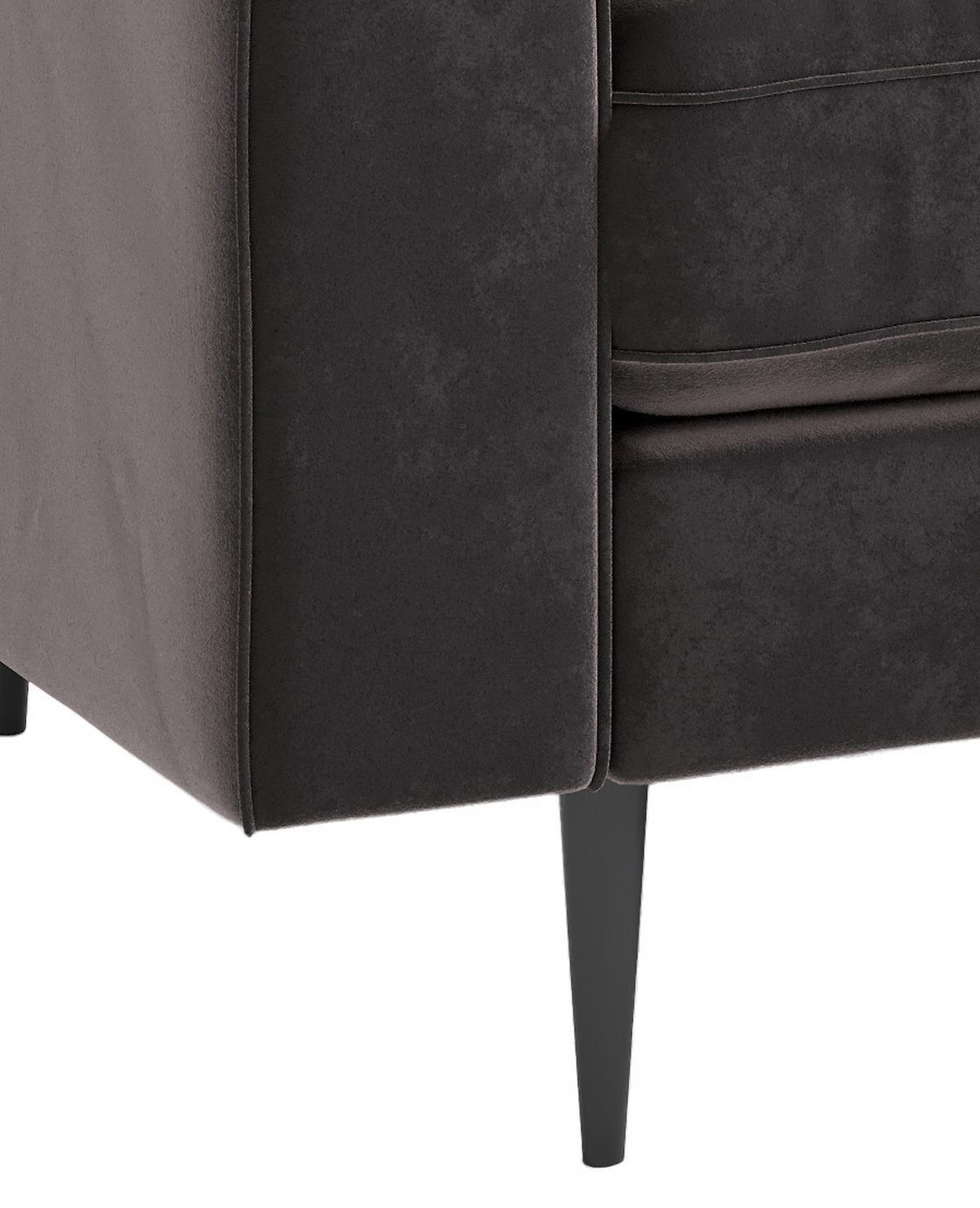 Ecksofa Scott - Edelstahlfarben/Anthrazit, Design, Textil (205/259cm) - Livetastic