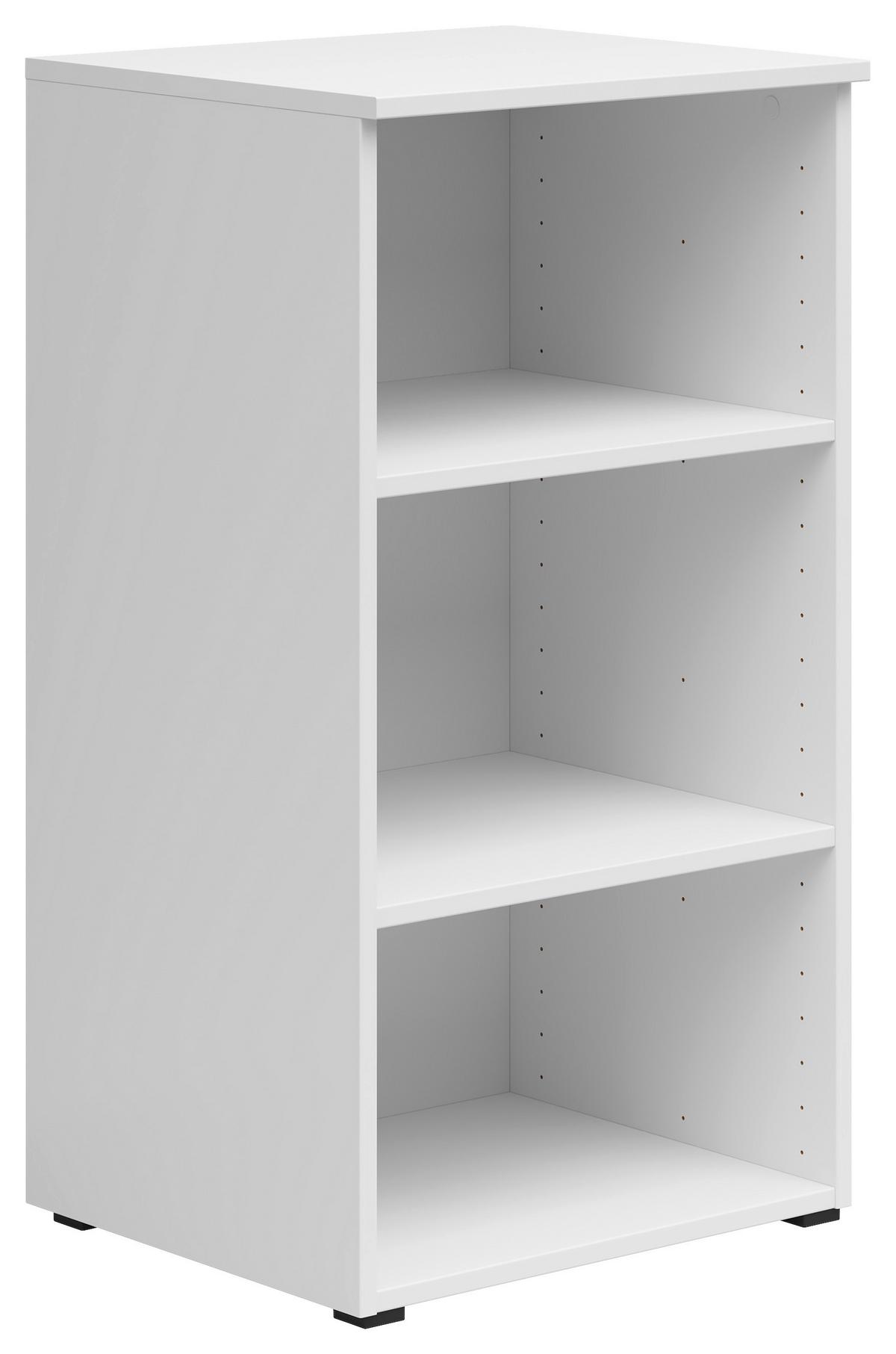 Regál MULTISTAURAUM š: 45cm - bílá/antracitová, Moderní, kompozitní dřevo/plast (45/83/40cm)