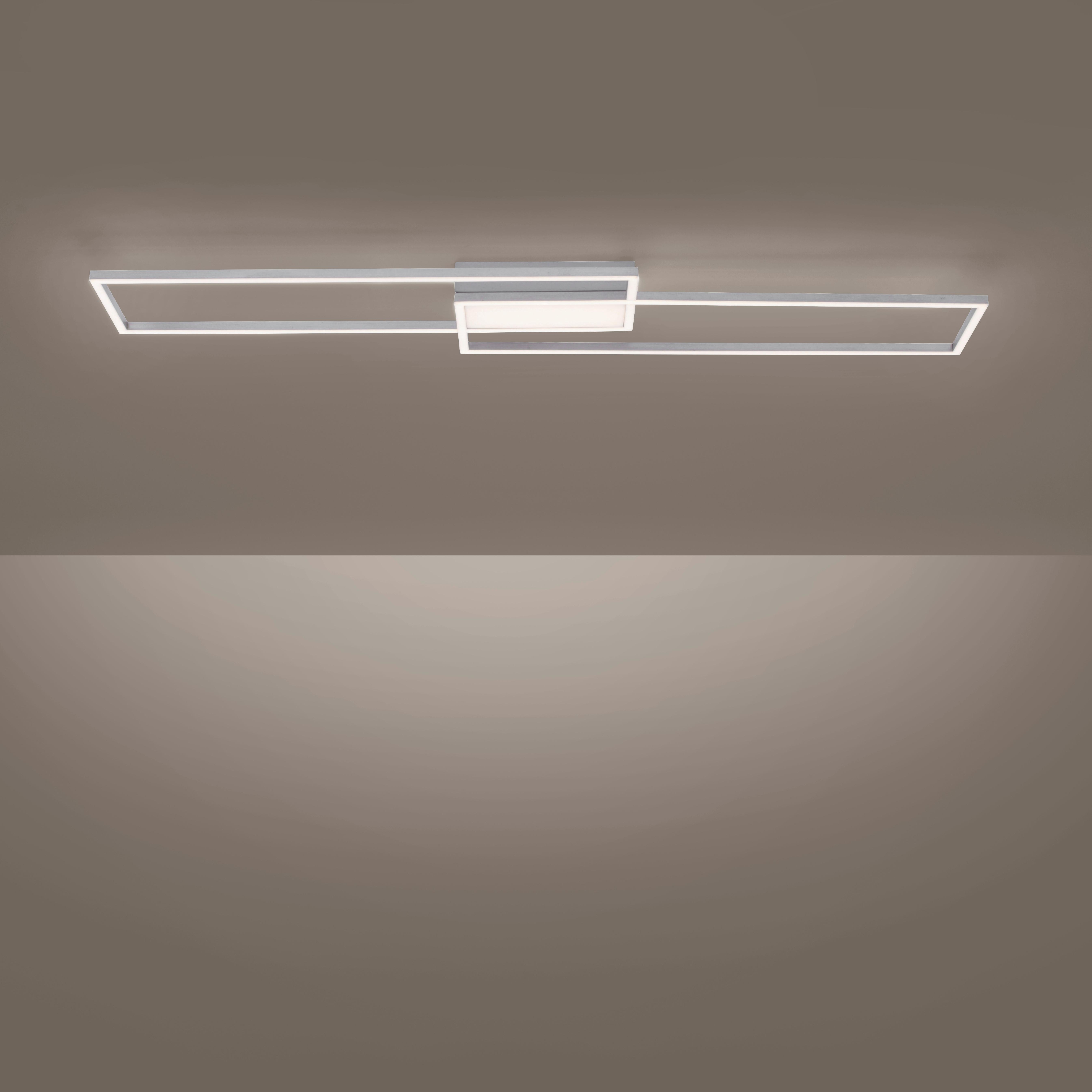 LED-Deckenleuchte L: 109,5 cm Mit 3 Helligkeitsstufen - Silberfarben, Basics, Kunststoff/Metall (109,5/25,5/6cm)