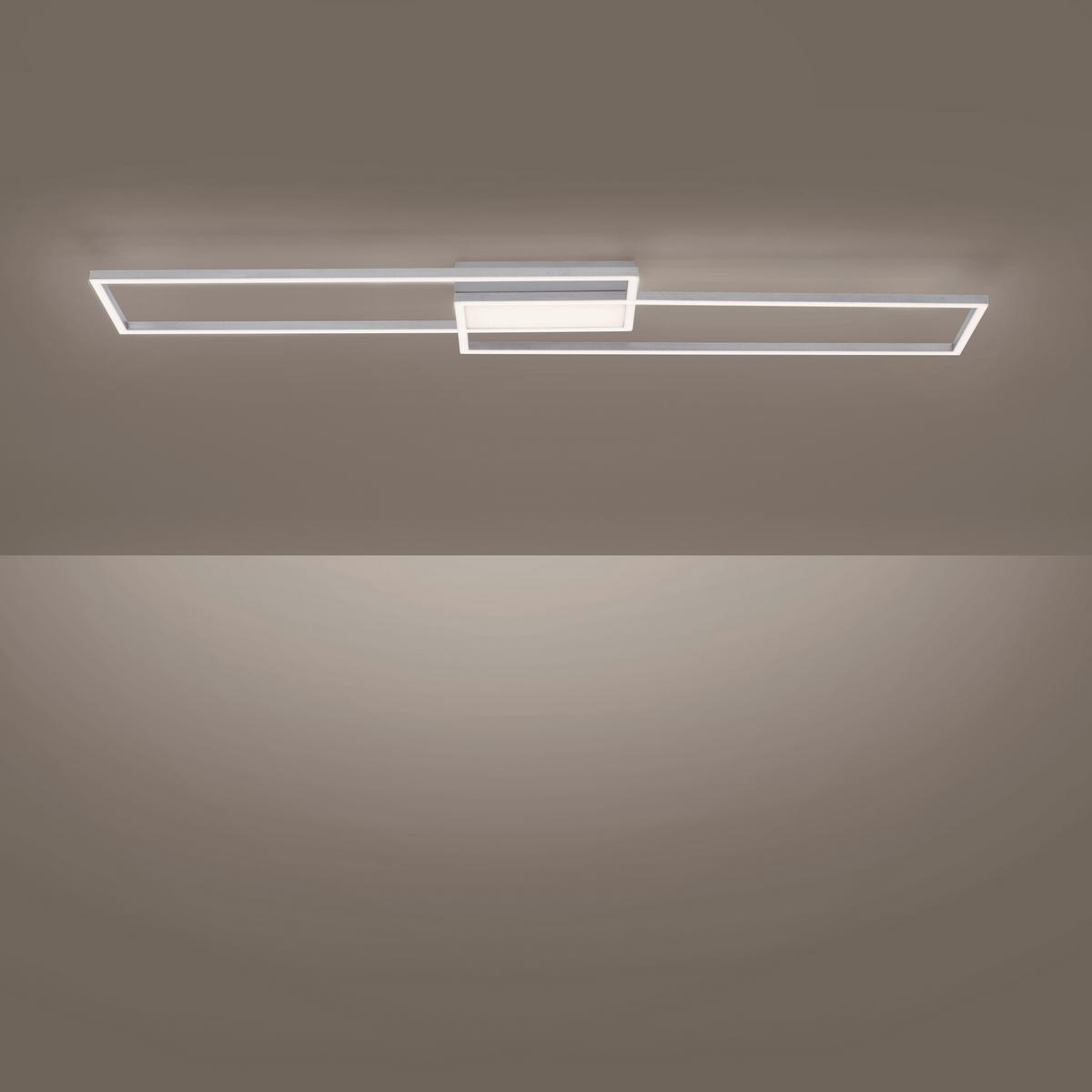 Led-deckenleuchte L: 109,5 Cm Mit 3 Helligkeitsstufen - Silberfarben, Basics, Kunststoff/Metall (109,5/25,5/6cm)