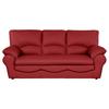 3-sitzer-sofa Oslo Rot B: 205 Cm - Rot/Schwarz, Design, Leder (205/92/85cm) - Livetastic