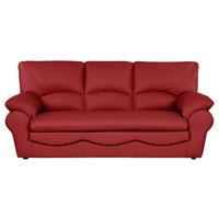 3-sitzer-sofa Oslo Rot B: 205 Cm - Rot/Schwarz, Design, Leder (205/92/85cm) - Livetastic