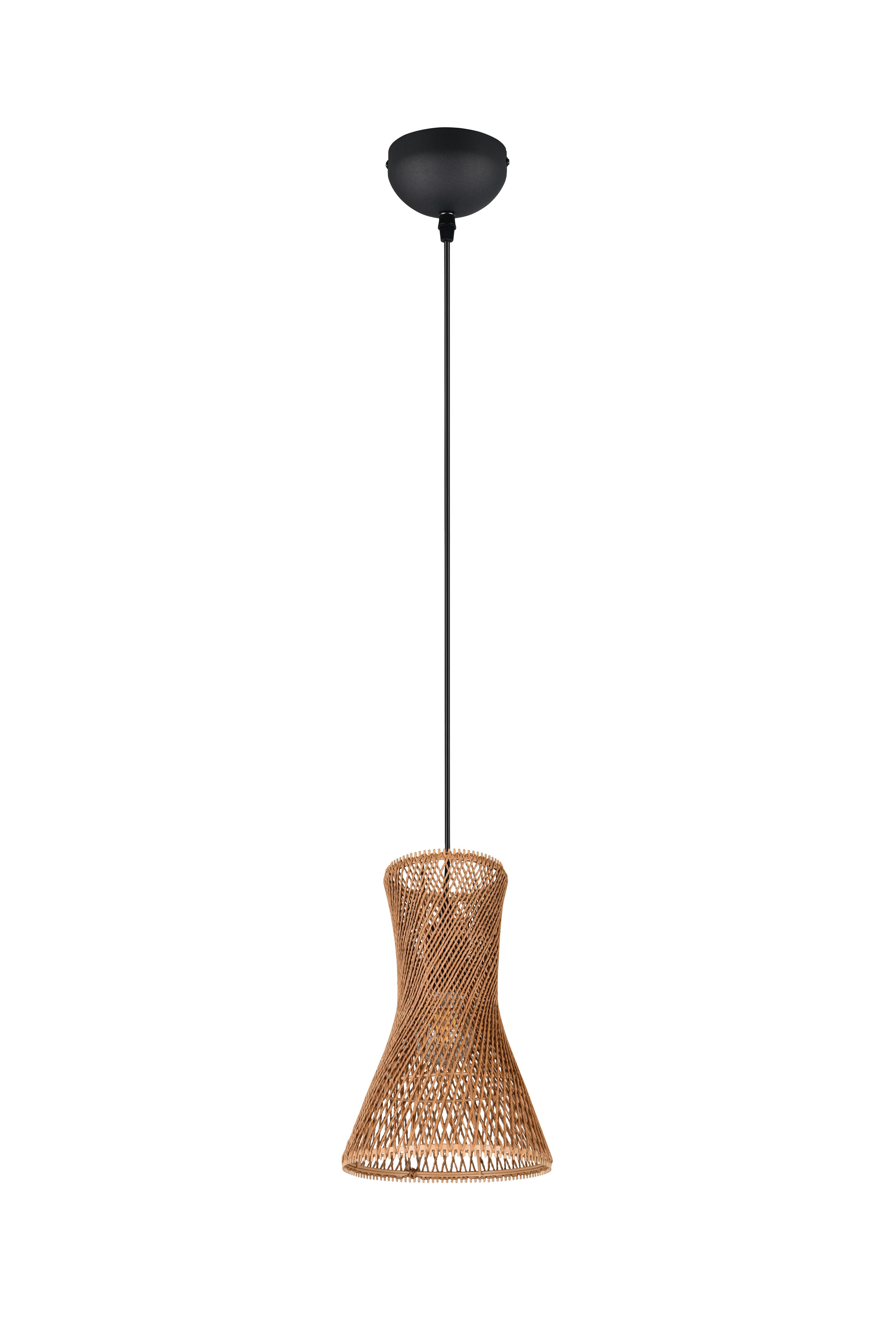 Hängeleuchte Bijou Braun Schwarz D: 20 cm - Schwarz/Braun, LIFESTYLE, Papier (20/150cm)