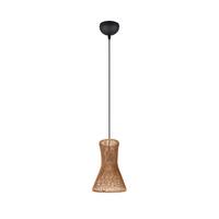 Hängeleuchte Bijou Braun Schwarz D: 20 cm - Schwarz/Braun, LIFESTYLE, Papier (20/150cm)
