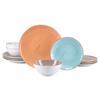 Tafelset Vintage Nature Bunt 12-teilig, Stapelbar - Graubraun/Orange, Basics, Keramik - Creatable