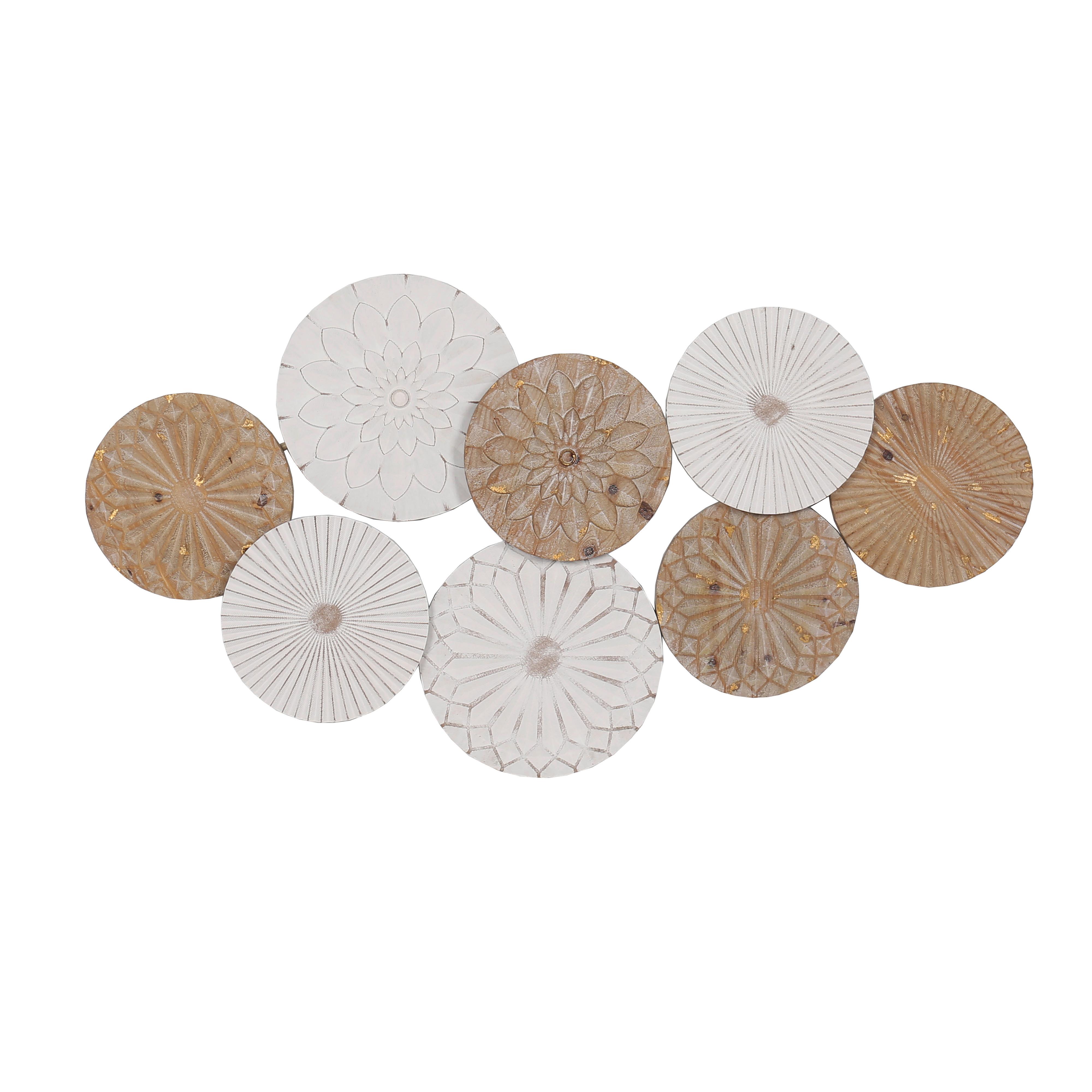 NÁSTENNÁ DEKORÁCIA ORNAMENT - biela/zlatá, Lifestyle, kov/drevo (109/58/4,5cm) - Mömax