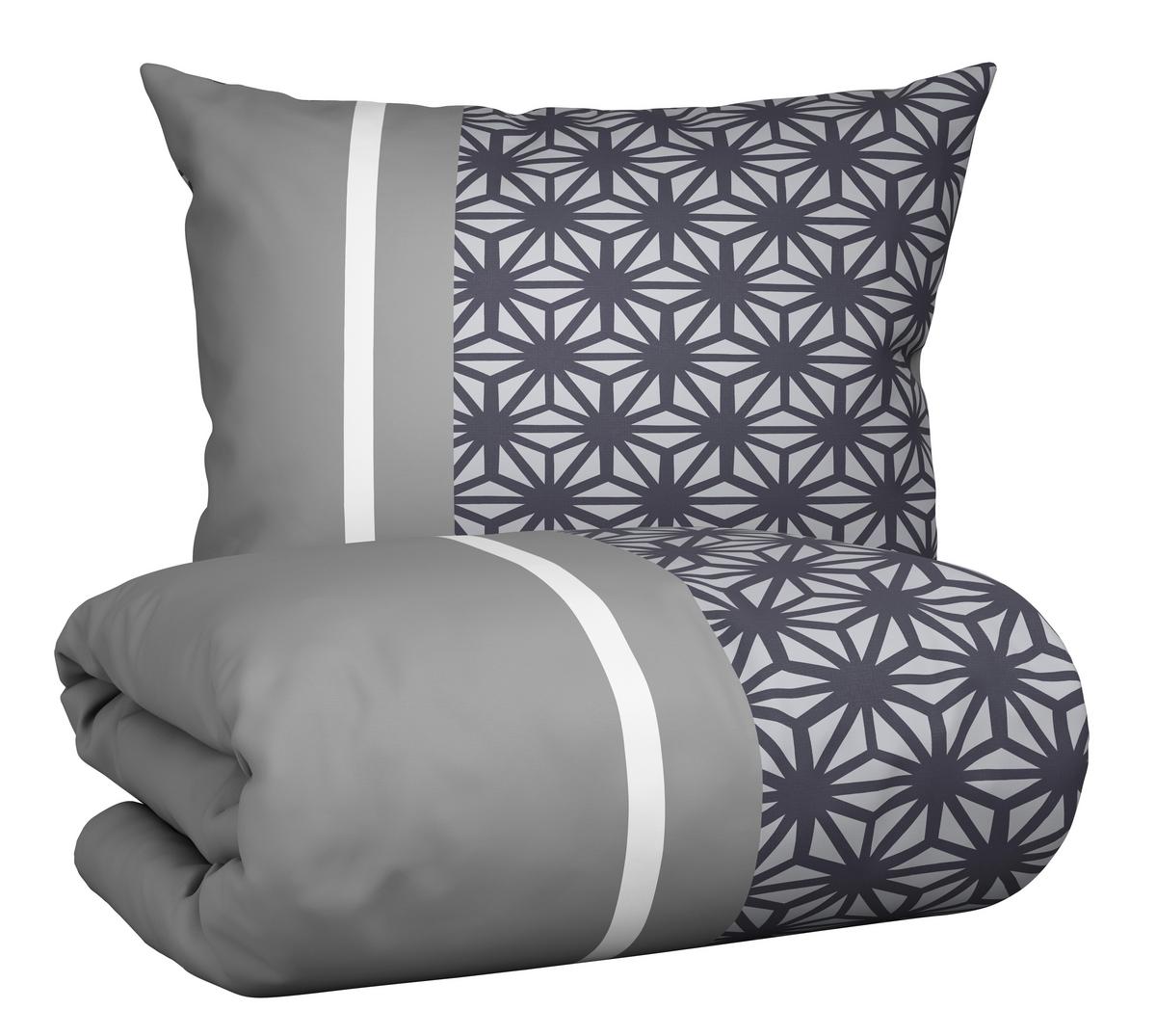 Posteľná bielizeň Sara, 70/90 140/200cm, sivá - sivá, textil (140/200cm) - Based
