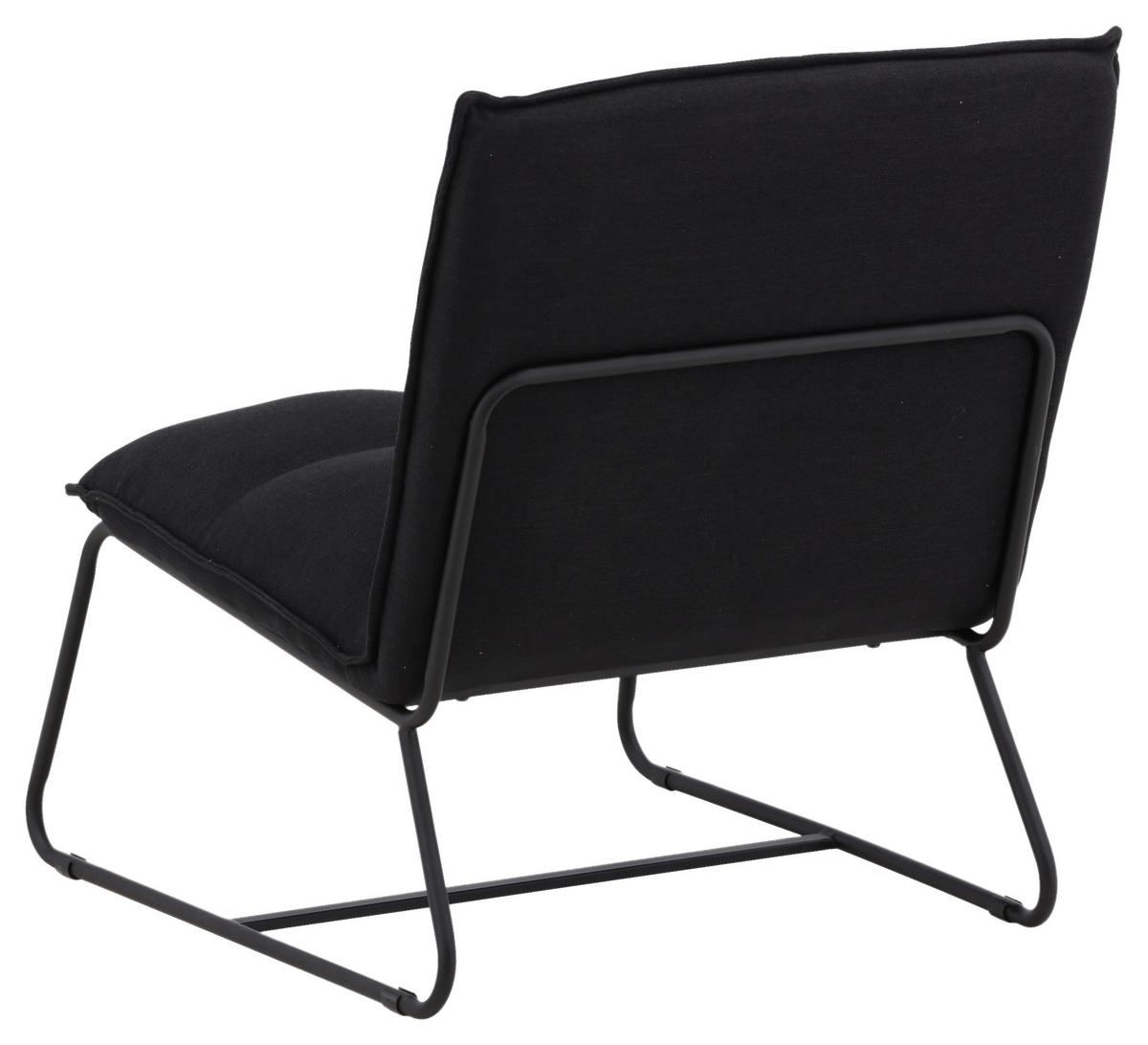 Sessel Madison - Schwarz, Design, Textil/Metall (62/78/83cm) - Livetastic