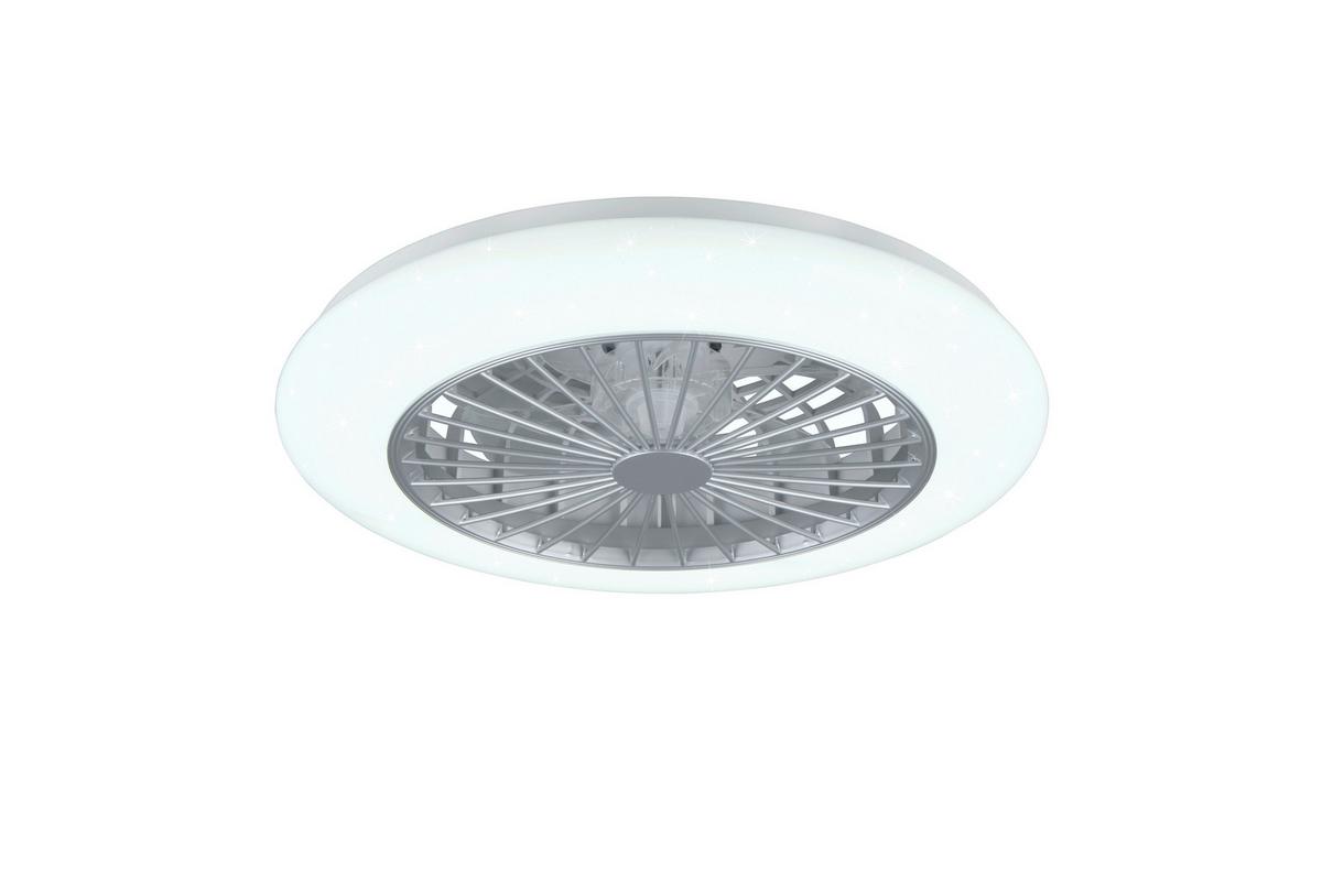Deckenventilator Stralsund Weiß Titanfarben D: 49 cm - Titanfarben/Weiß, KONVENTIONELL, Kunststoff (49/16,5cm)