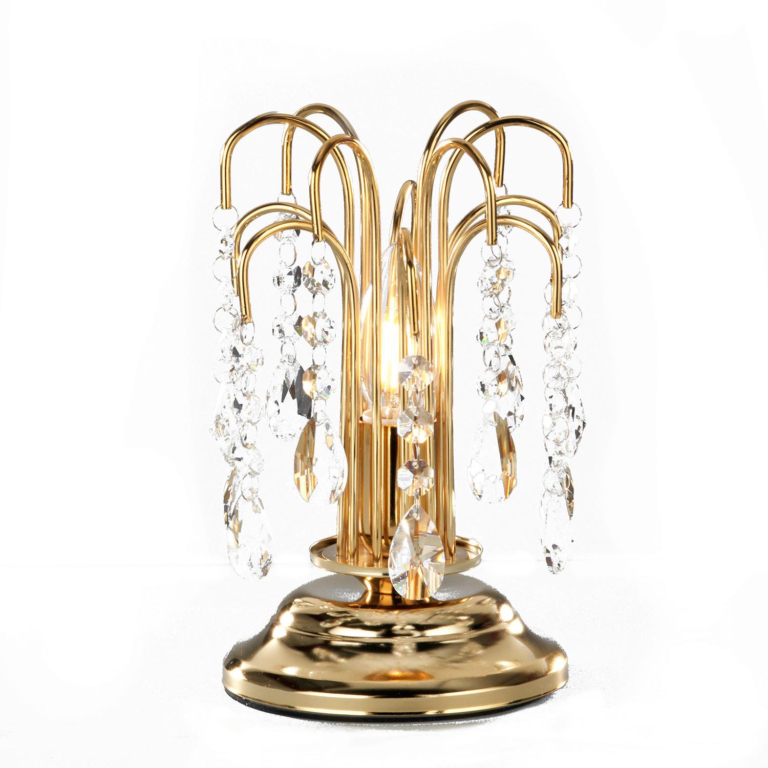 Kristall-tischleuchte 4698/loro - Goldfarben, KONVENTIONELL, Glas/Metall (16/23cm)