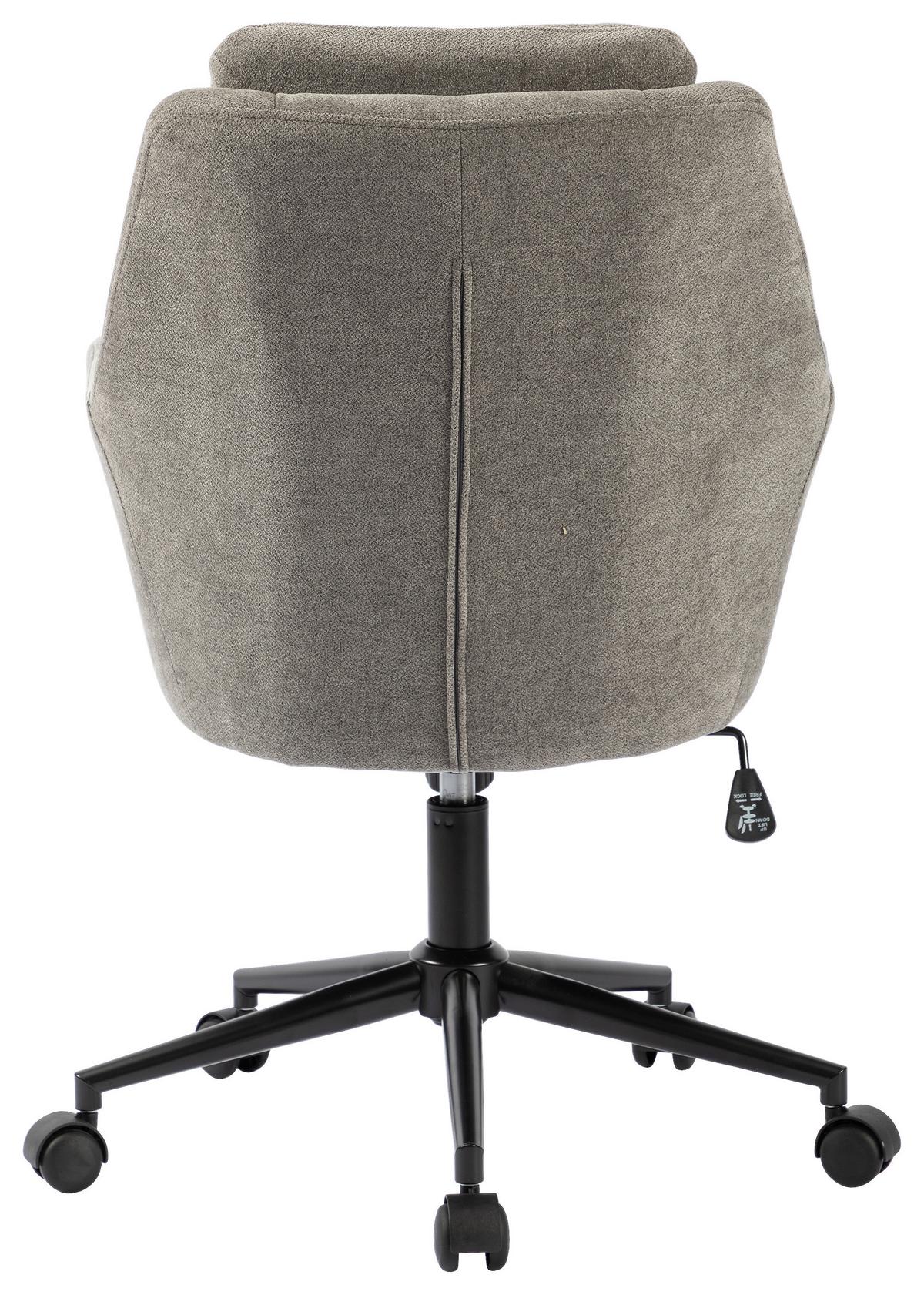 Drehstuhl Amalfi Grau B: 58 cm - Schwarz/Grau, MODERN, Kunststoff/Textil (58/91-99/71cm) - MID.YOU