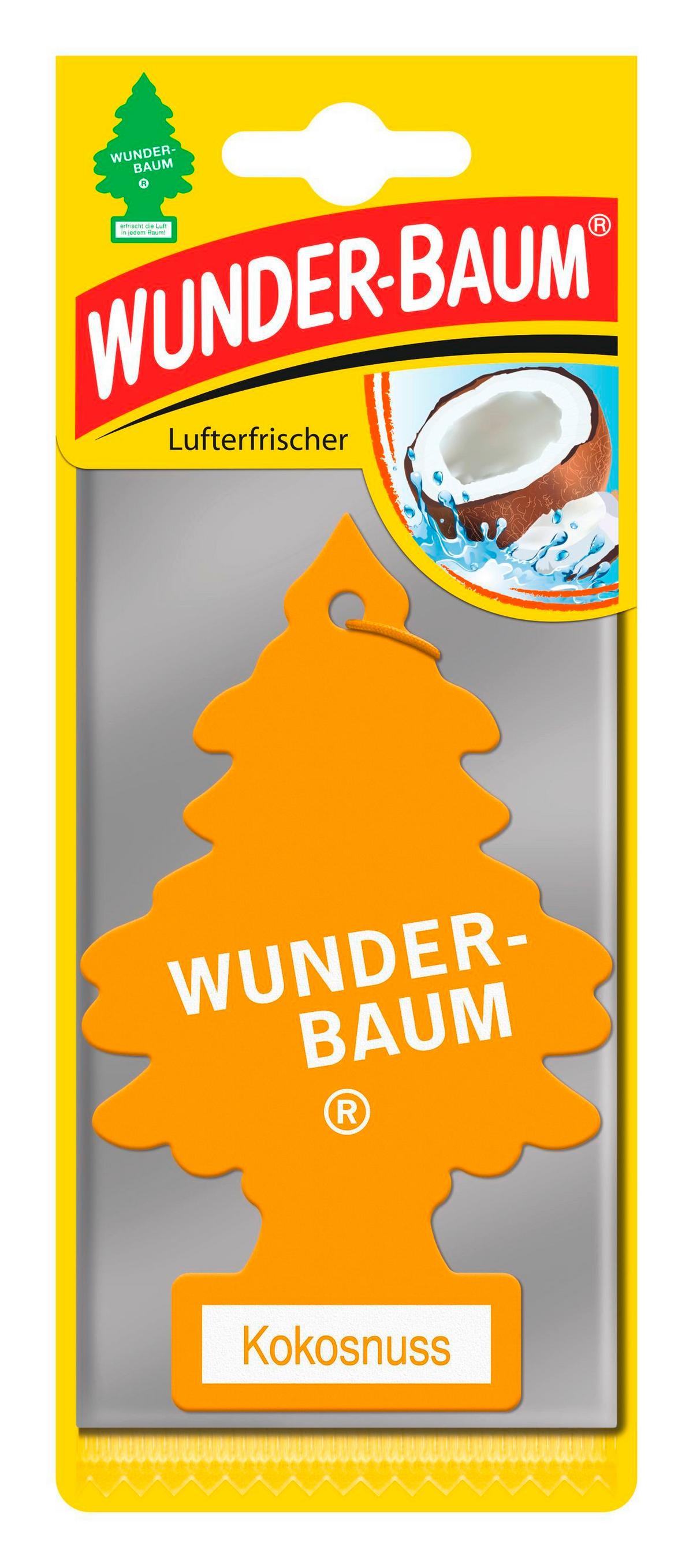 Autóillatosító Wunderbaum  Lt Kókusz - sárga, papír (7/19/0.3cm)