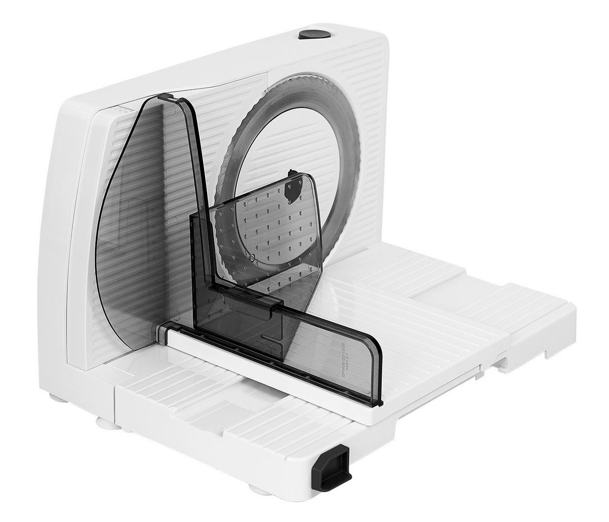 Allesschneider 65w, Stufenlose Regelung - Weiß Hochglanz, Design, Kunststoff/Metall (26,5/21,0/34,0cm) - Ritter