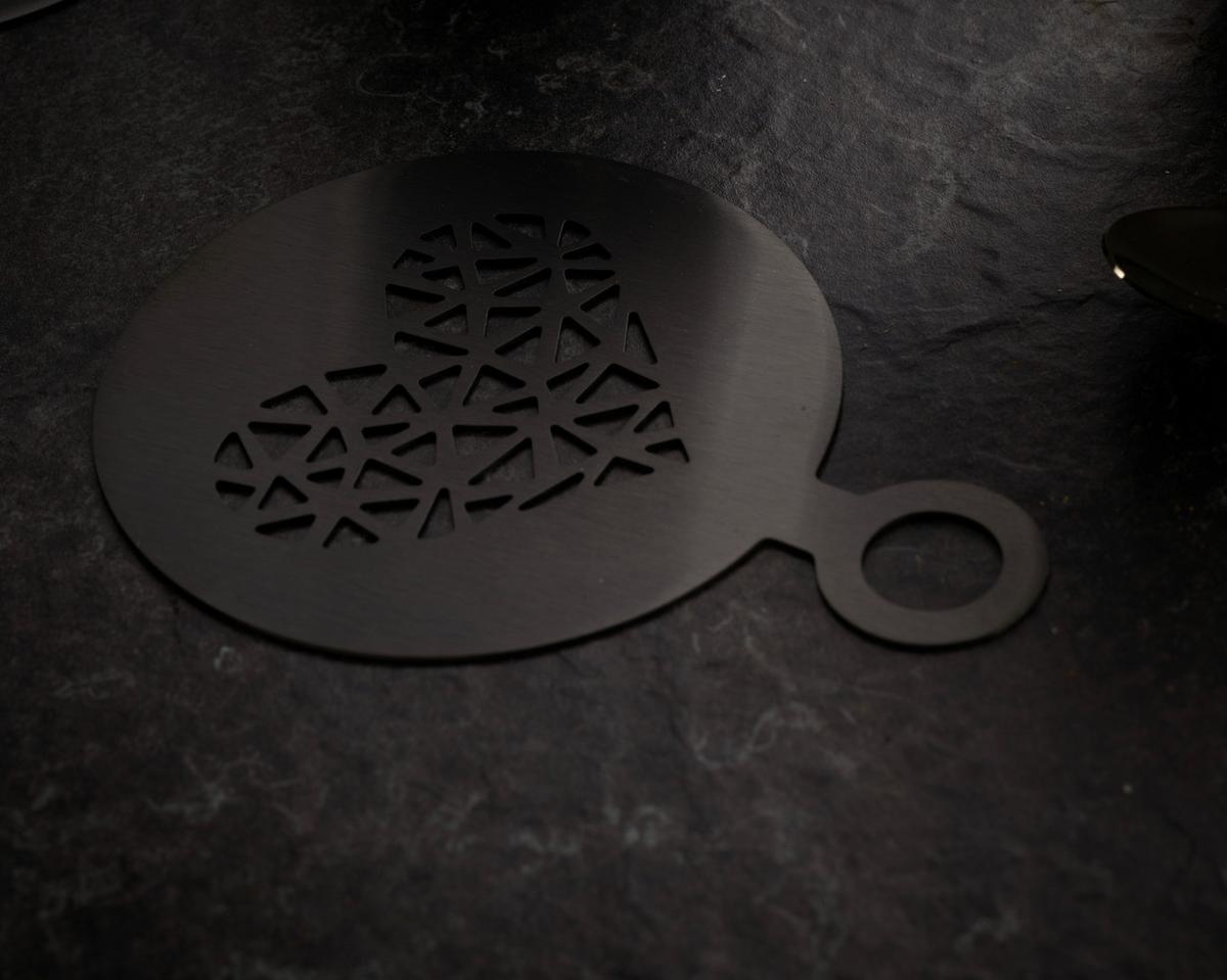 Kaffeeset Echtwerk Kaffeezubehör-Set - Schwarz, Design, Metall (10,5cm) - Echtwerk