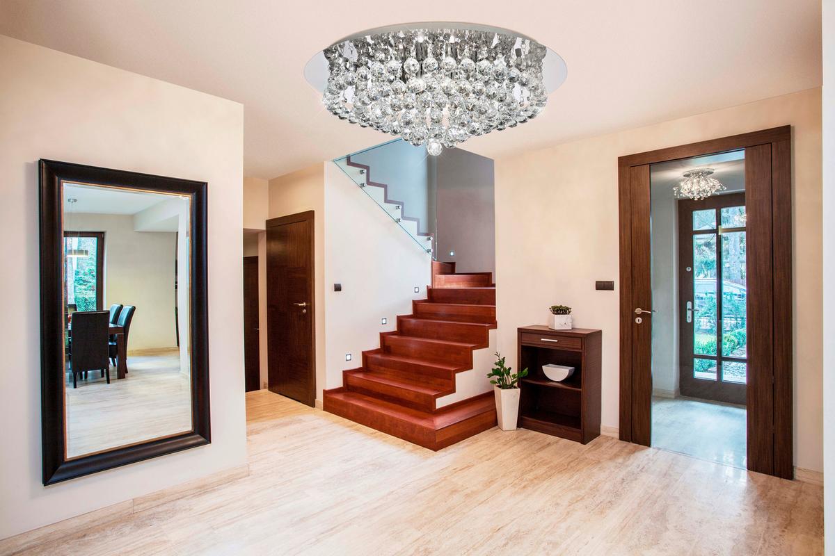 Deckenleuchte Hanna Ø 55 cm, 8-Flammig, dimmbar - Chromfarben, KONVENTIONELL, Glas/Metall (55/21cm)