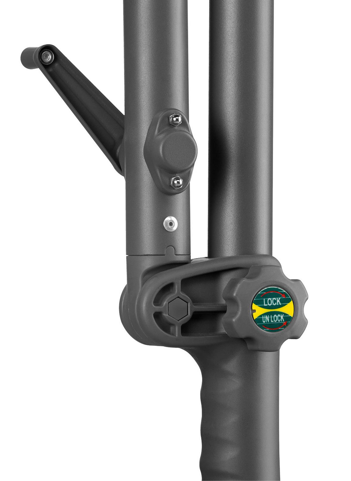 Ampelschirm Genua Bxhxt: 278x263x300 Cm Anthrazit - Anthrazit, Basics, Textil/Metall (278/263/300cm) - Schneider