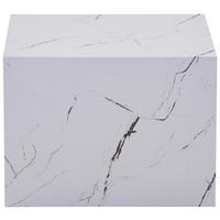 Beistelltisch Cuboid 125 Weiß B: 55 Cm - Weiß, Design, Holzwerkstoff (55/55/40cm) - Kayoom