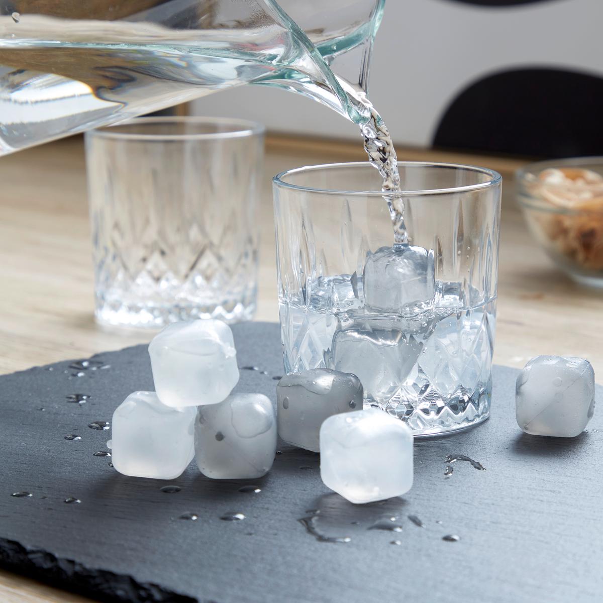 Mehrweg-eiswürfel Knut 10 Stk. Schwarz/weiß - Weiß/Grau, MODERN, Kunststoff - Luca Bessoni