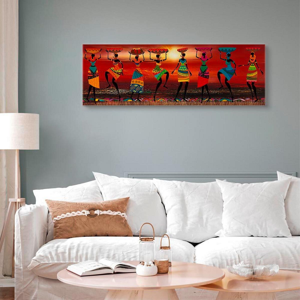 Leinwandbild African Women Multicolor B: 150 Cm - Multicolor, Basics, Holz/Textil (150/50/1,2cm) - artgeist