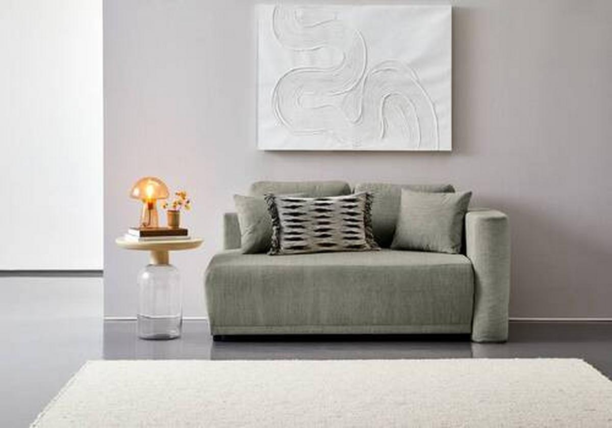 Recamiere Nello Braun mit Schlaffunktion - Schwarz/Braun, KONVENTIONELL, Textil (171/73/93cm) - MID.YOU