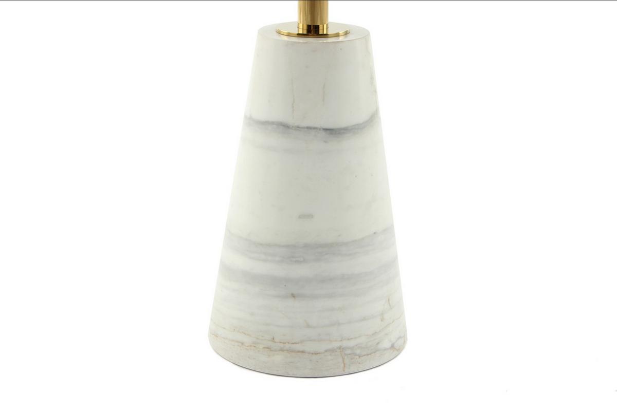 PRÍRUČNÝ STOLÍK OSCAR 300 WEIß - biela/zlatá, Design, kov/kameň (40 cm/53 cm/40 cmcm) - Kayoom