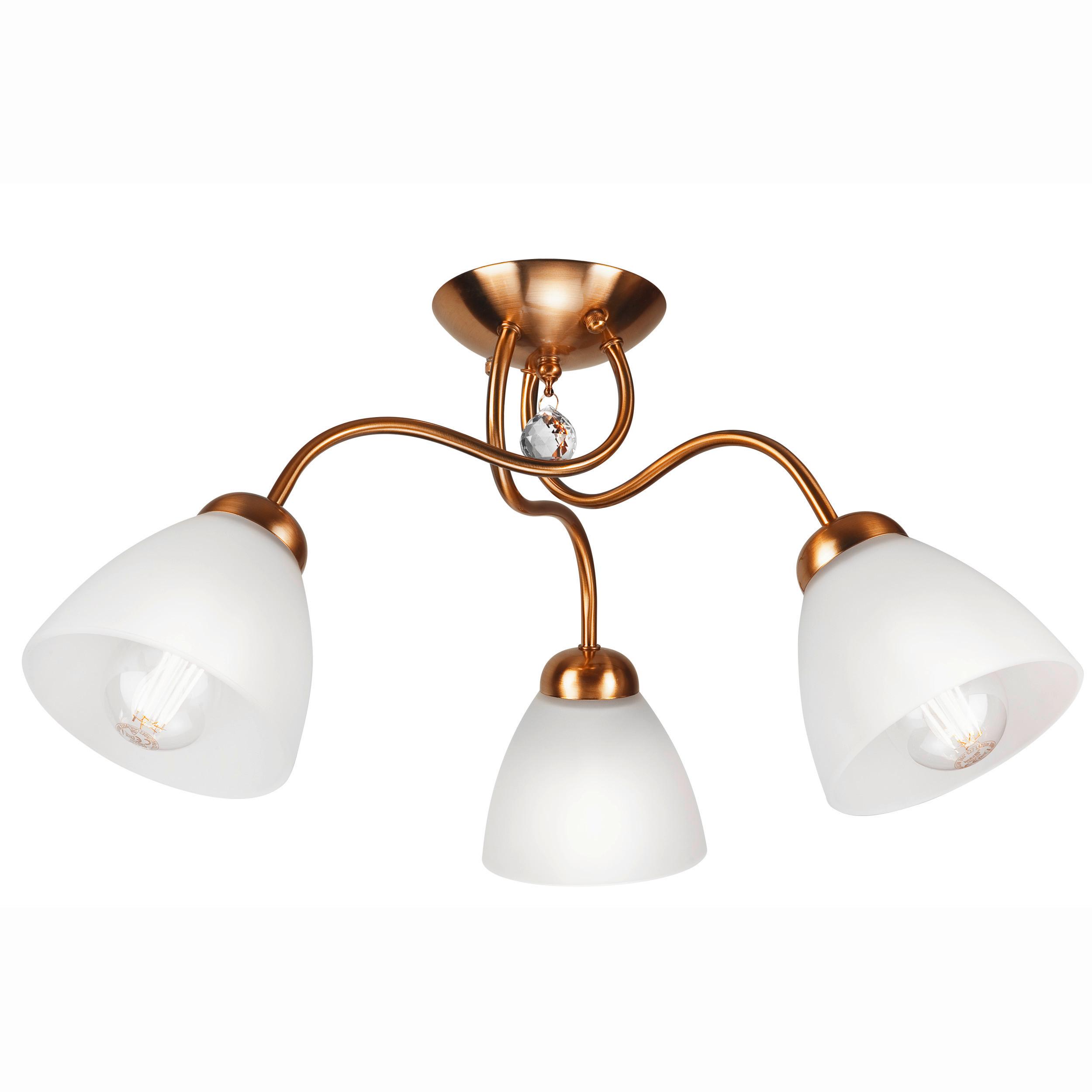 Hängeleuchte Miranda Goldfarben D: 60 cm - Goldfarben, KONVENTIONELL, Glas/Metall (60/31cm)