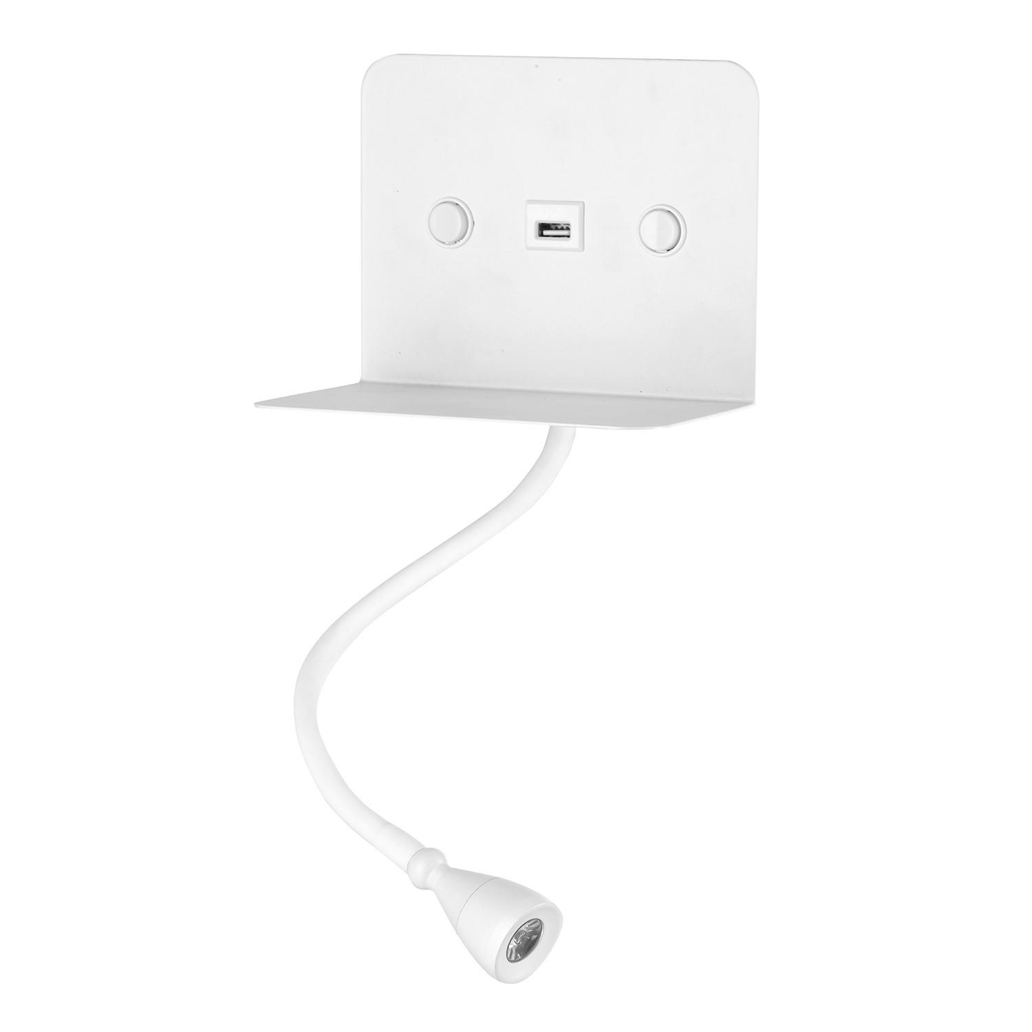 LED-Wandleuchte 4884/Apb - Weiß, Design, Metall (16/13/46cm)