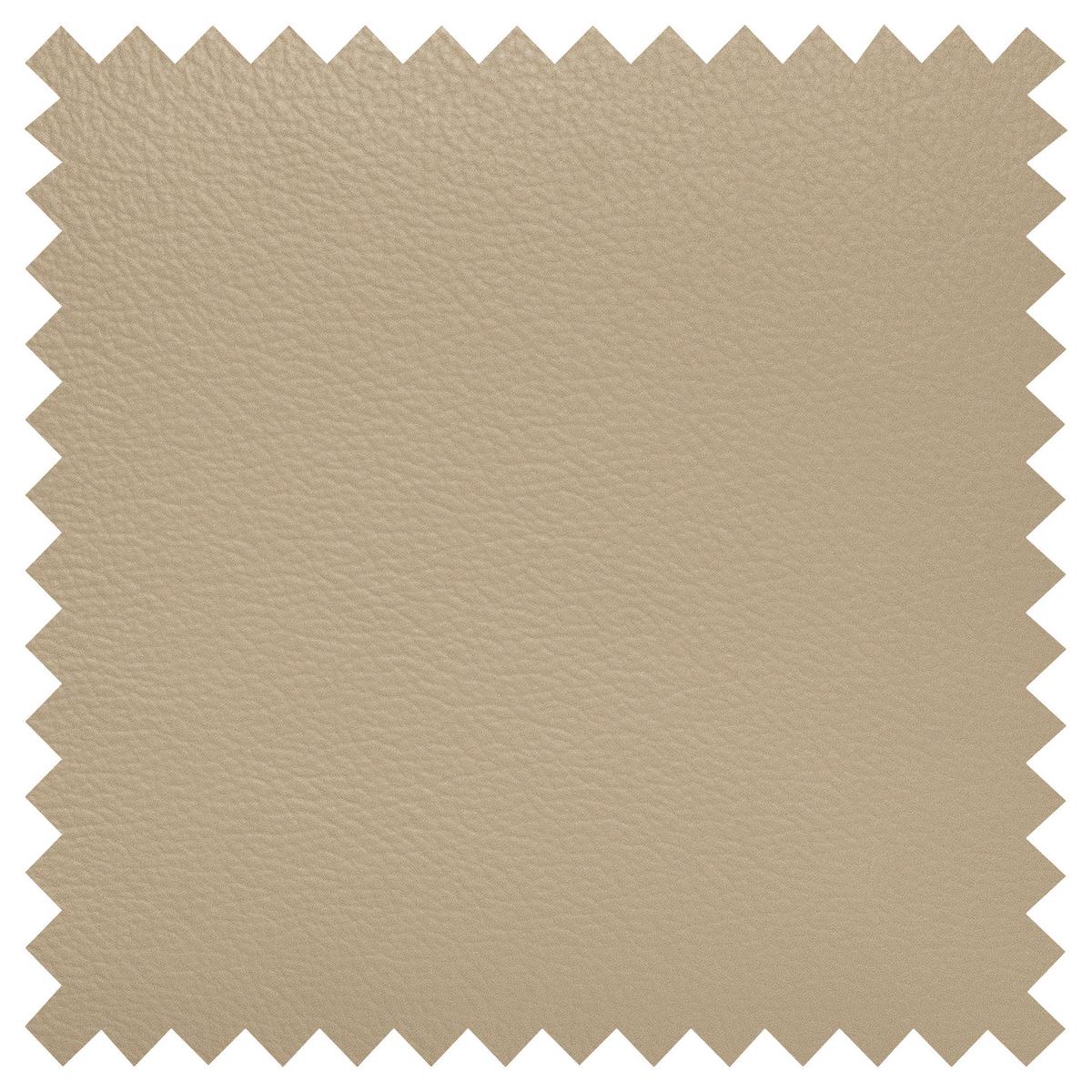Ecksofa Aspen Beige S: 208 Cm - Chromfarben/Beige, Design, Leder/Textil (208/245cm) - Livetastic