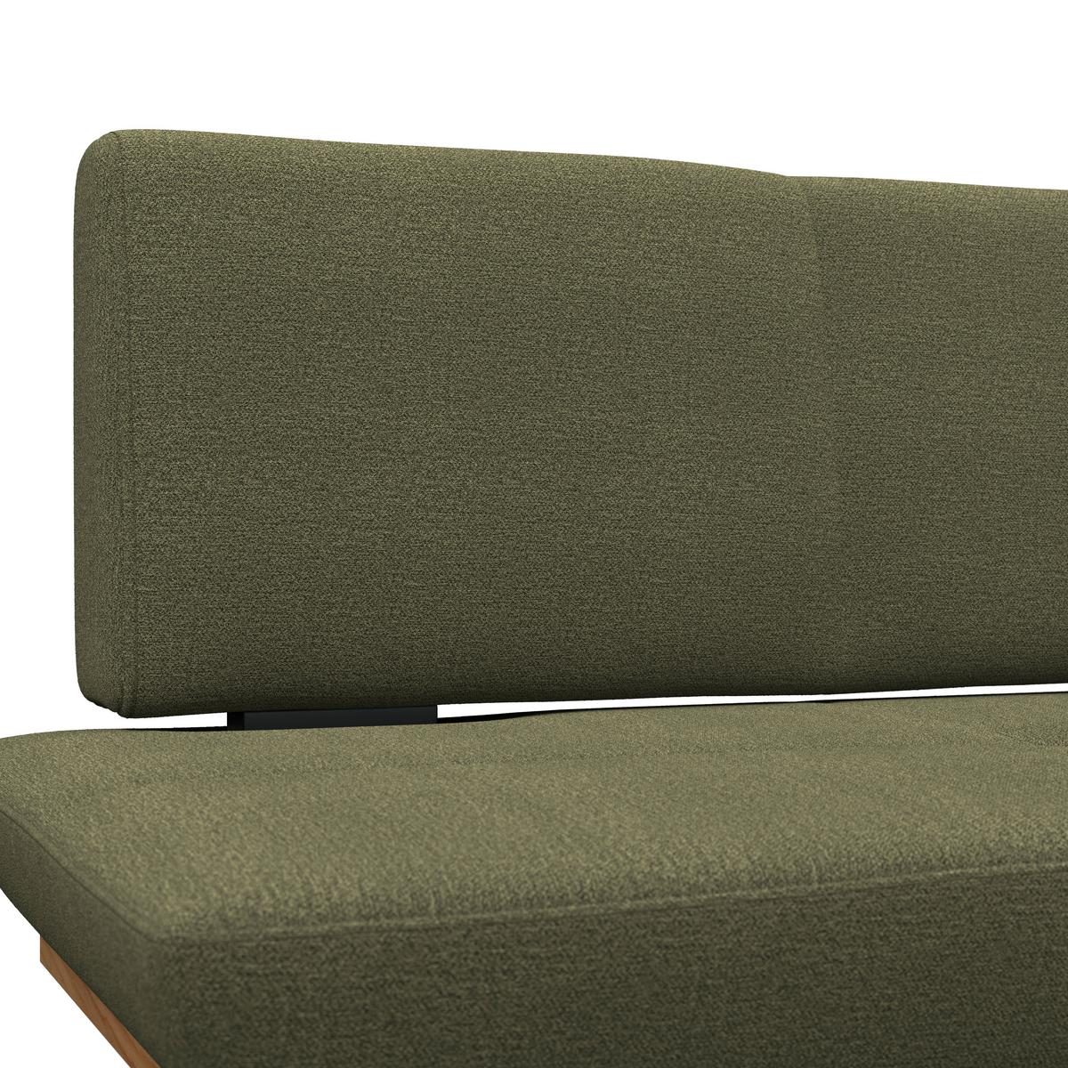 Sitzbank Tristan Webstoff grün, B: 170cm - Schwarz/Grün, MODERN, Holz/Textil (170/48/90cm) - James Wood