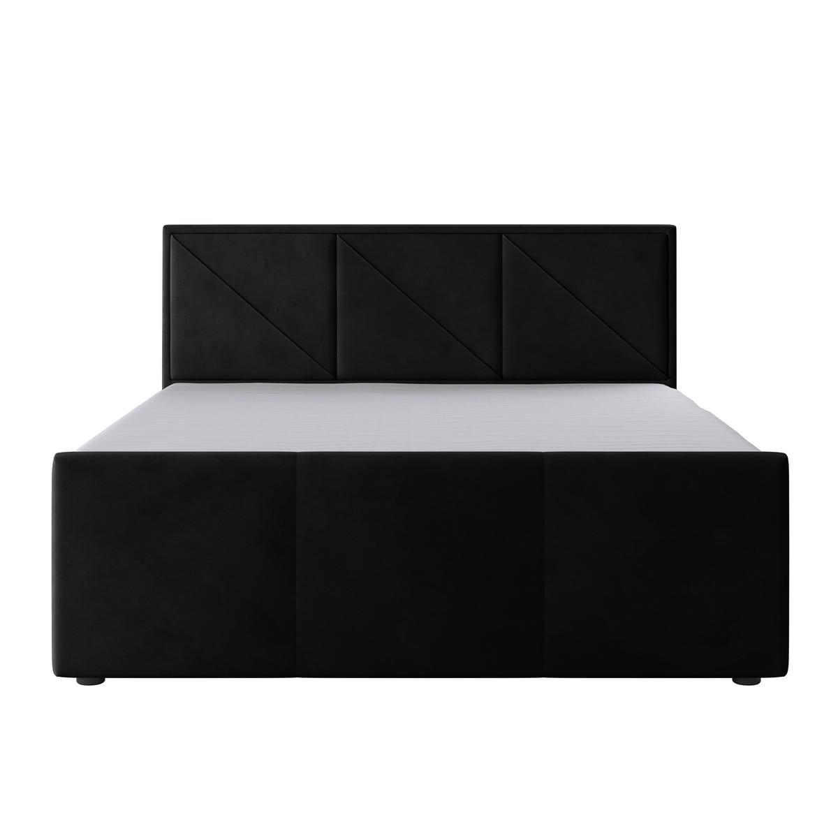 Boxspringbett Bologna 180x200 cm Schwarz - Schwarz, MODERN, Karton/Holzwerkstoff (180/200cm) - MID.YOU