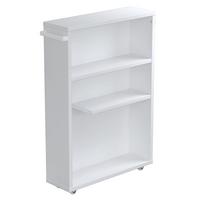 MIDISCHRANK Nilari Weiß B: 20cm - Silberfarben/Weiß, Trend, Holzwerkstoff (20/61/45cm) - MID.YOU