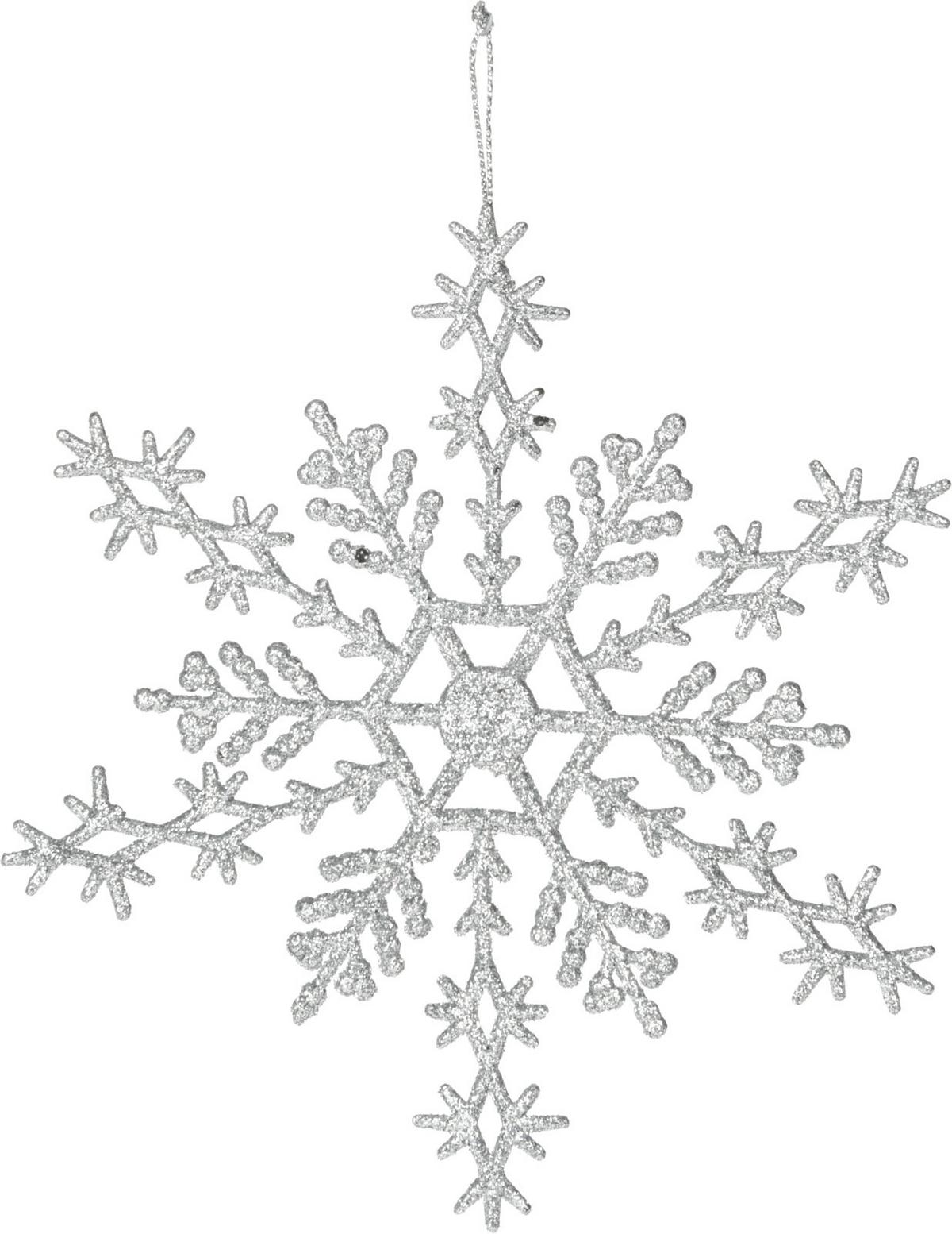 Függődísz Hópehely - műanyag (15cm)