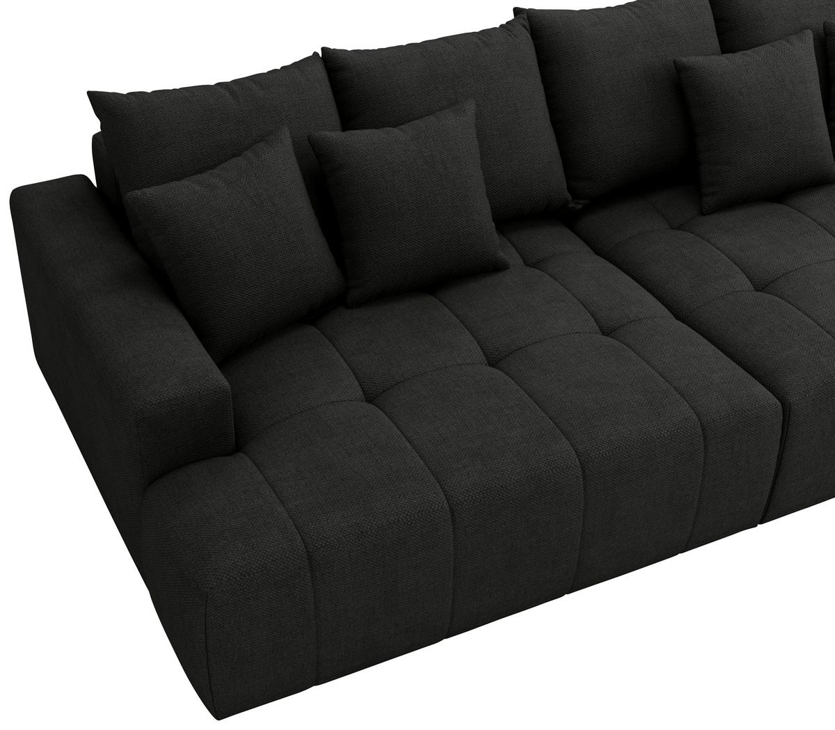 Bigsofa Adele Schwarz B: 270cm - Schwarz, Design, Textil (270/85/136cm) - Livetastic