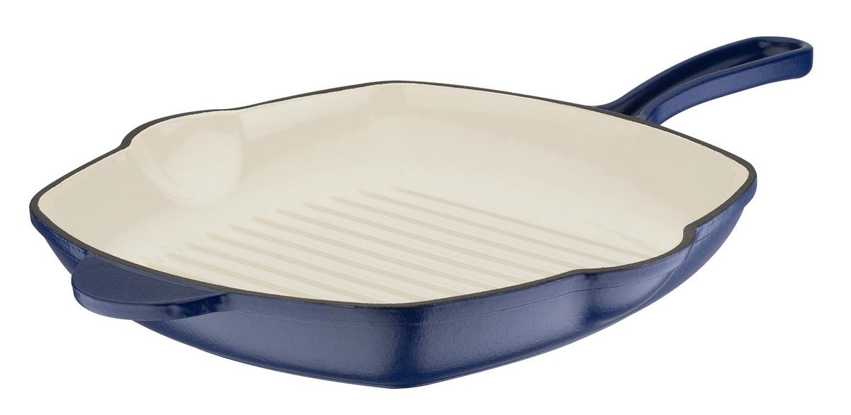 Gsw Grillpfanne Blue Magic Dunkelblau, L/b/h:28x28x4,5cm - Dunkelblau, Basics, Metall (28/28/4,5cm) - GSW
