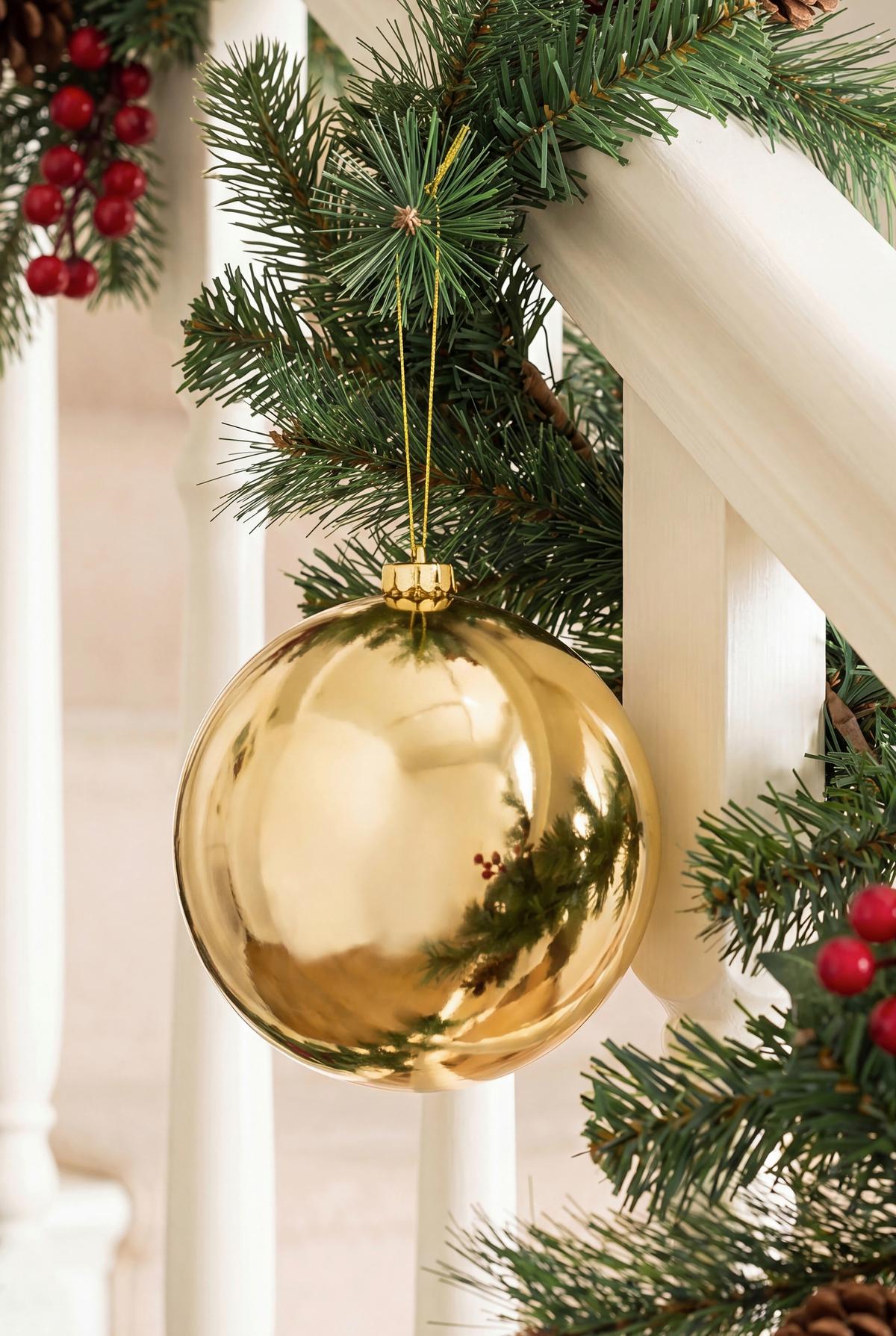 CHRISTBAUMKUGEL Daisy, Goldfarben - Goldfarben, KONVENTIONELL, Kunststoff (15cm) - Luca Bessoni