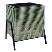 Virágkaspó Marlisa - fekete/zöld, Konventionell, műanyag/fém (42/38/48cm) - Luca Bessoni