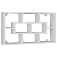 Nástenný regál Opila š: 85 cm, biely - biela, Modern, kompozitné drevo (85/48/16cm) - MID.YOU