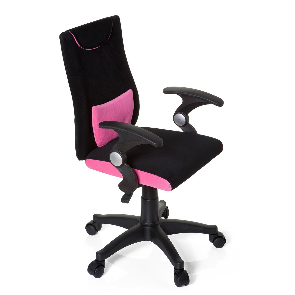 Jugenddrehstuhl Kiddy Pro Al Pink/Schwarz - Pink/Schwarz, Basics, Kunststoff (50/87-97/40cm) - MID.YOU