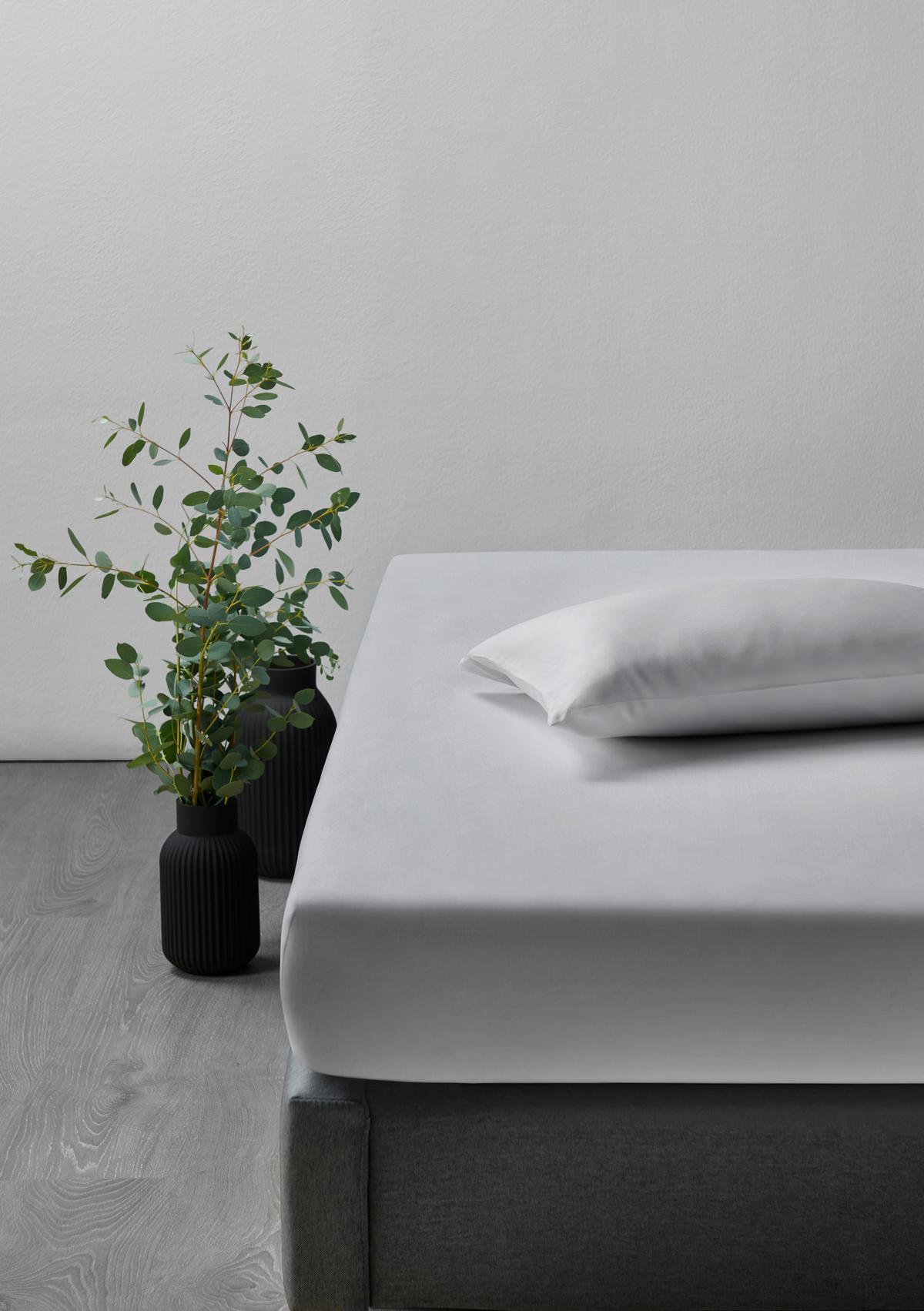 BOXSPRINGOVÉ PROSTĚRADLO ELASTHAN -EXT- - barvy stříbra, textil (120/200/28cm) - Premium Living