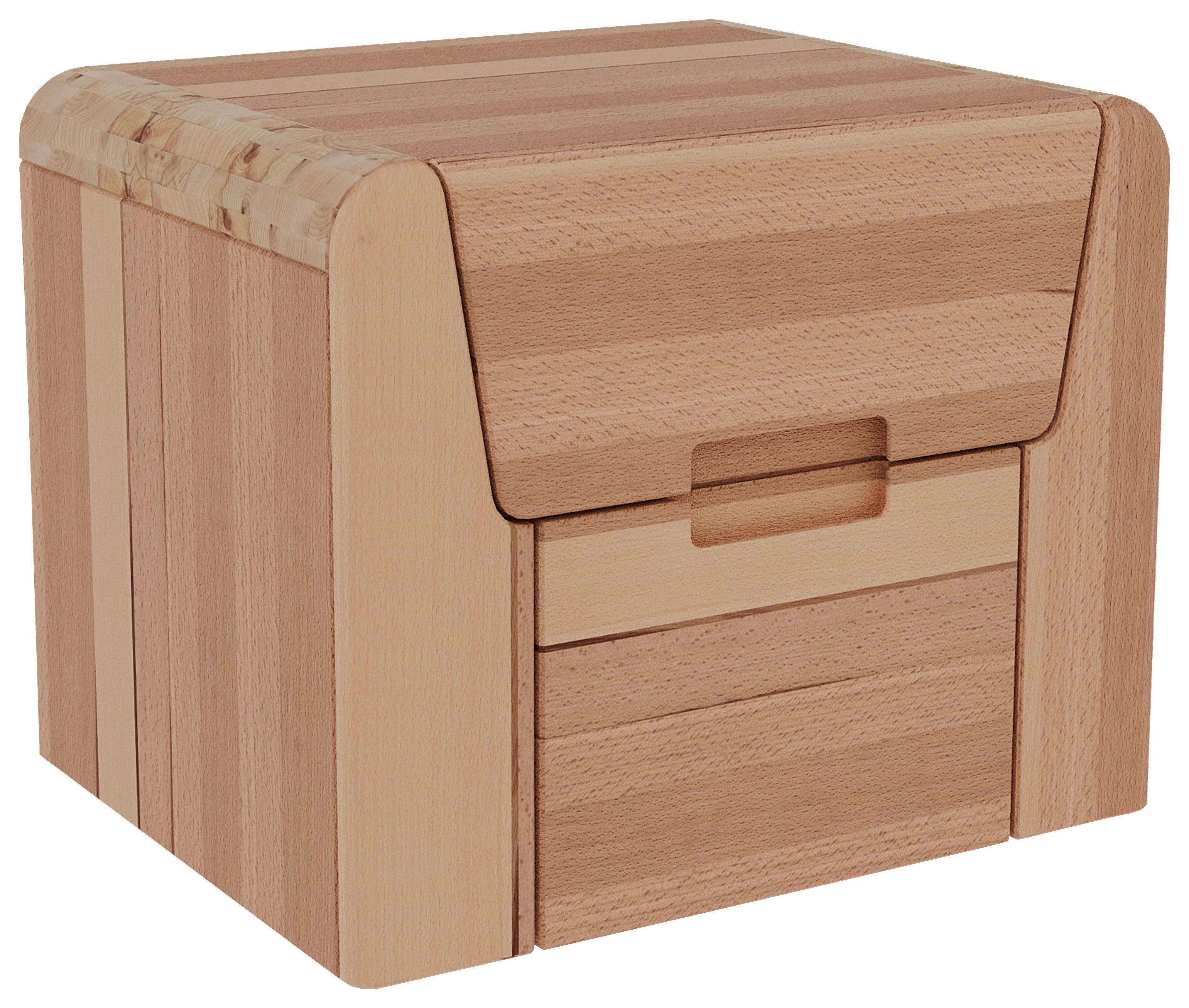 Nachtkästchen Zeno Kernbuche B: 50 cm - Kernbuche, MODERN, Holz (50/40/42cm) - MID.YOU